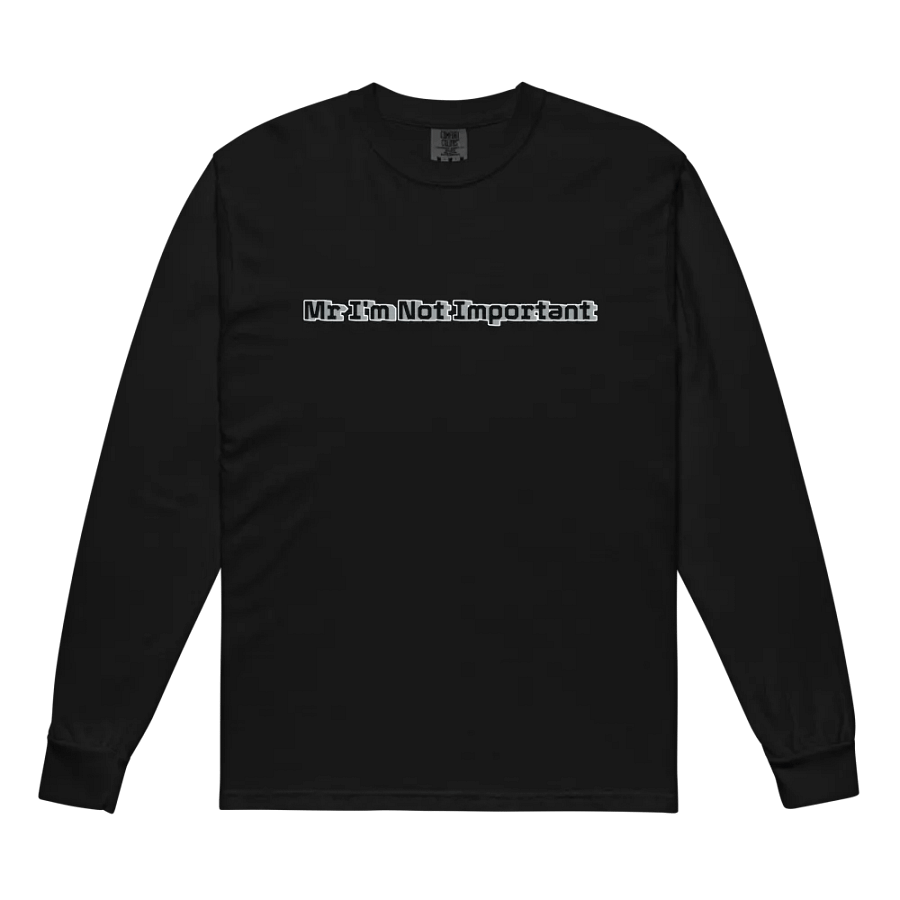 Unisex Garment-Dyed Heavyweight Long Sleeve Shirt - Mr I'm Not Important product image (2)