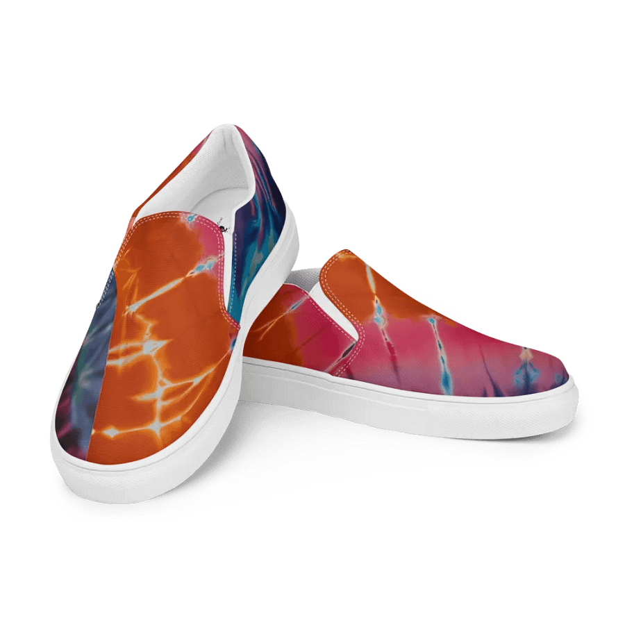 Marble Swirl Tie-Dye Women's Slip-On Shoes product image (11)