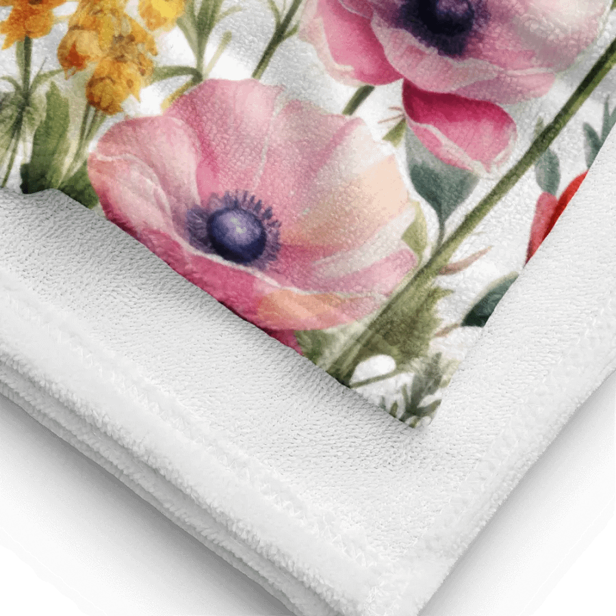 Cute Hedgehog and flowers Towel product image (5)