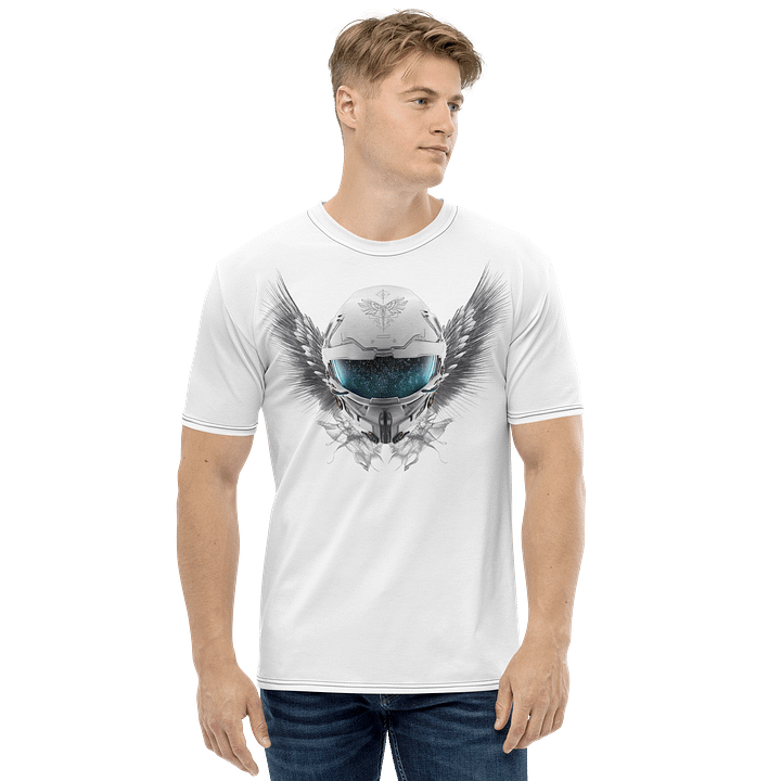 Futuristic Angelic Helmet All-Over Print T-Shirt product image (2)