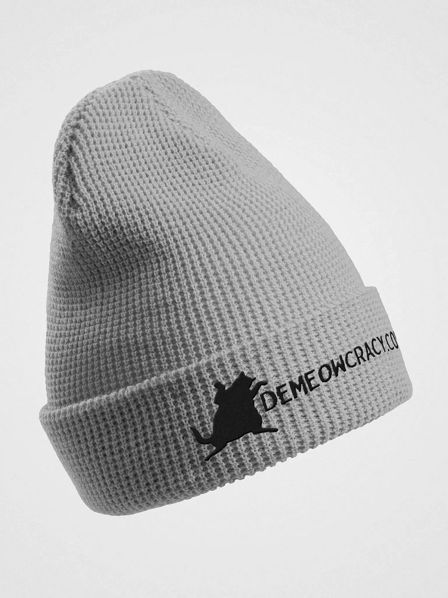 Demeowcracy Dancing Black Cat Waffle Beanie product image (6)