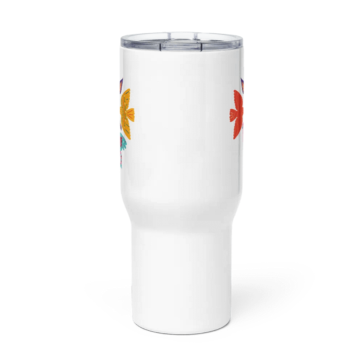 Symmetrical Abstract Bird design Travel Mug product image (3)