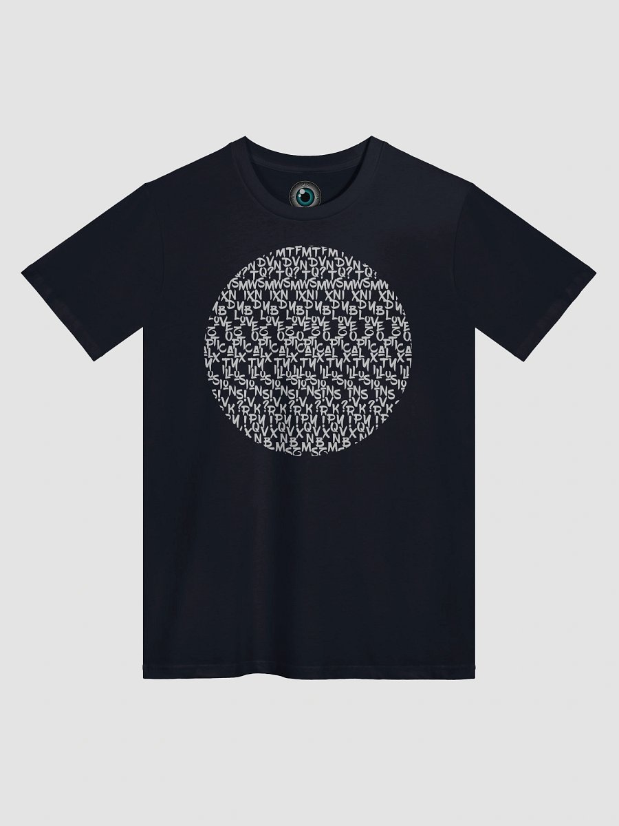 I LOVE OPTICAL ILLUSIONS T-SHIRT UNISEX WHITE TEXT product image (1)