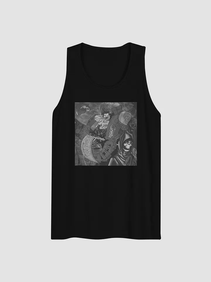 Crazzie Train Men’s Premium Tank Top (B&W) product image (1)