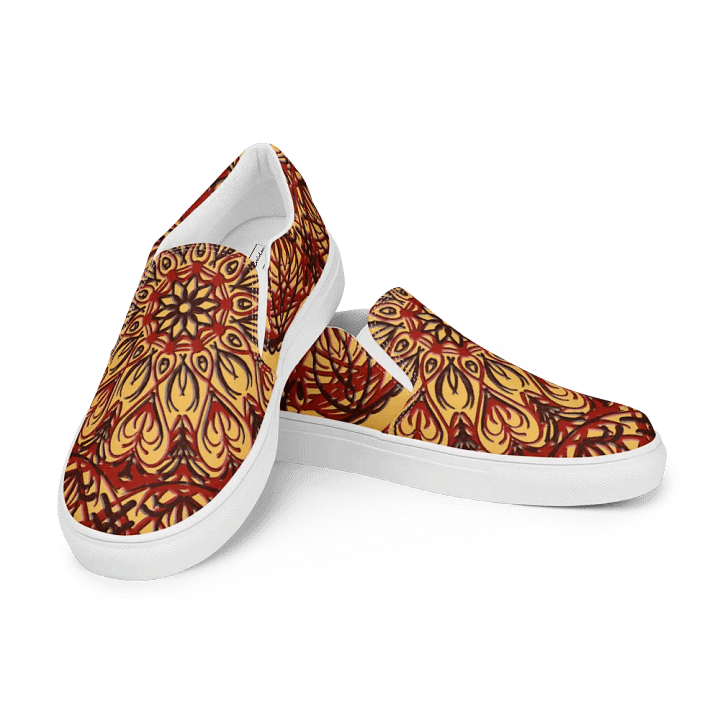 Radiant Red Mandala Slip-Ons product image (1)