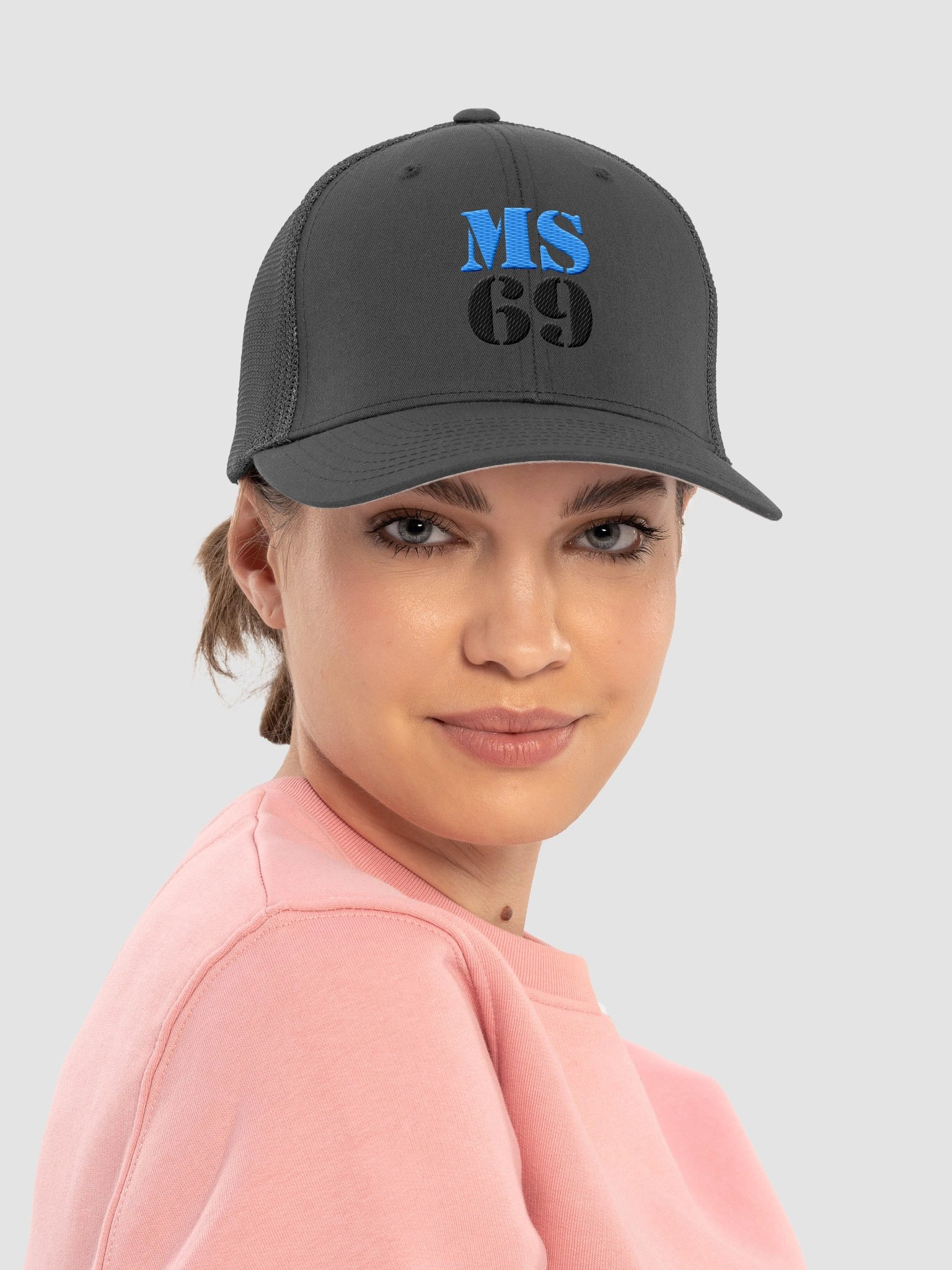 MS69 - Flexfit Trucker Hat Blue/Black product image (5)
