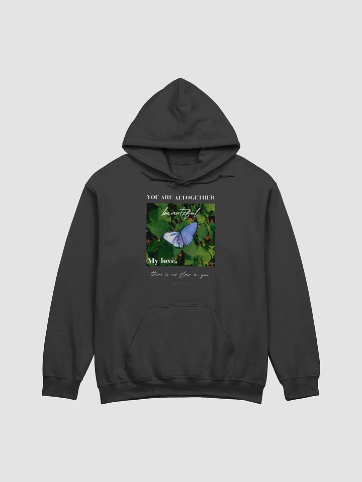 Black Unisex Song of Solomon 4:7 Butterfly Hoodie product image (1)