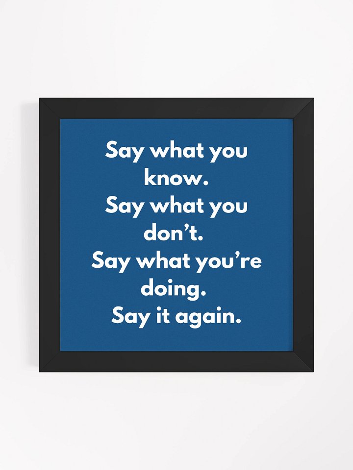 “Say What You Know. Say What You Don’t.” – Framed Protocol for Emergency Communicators product image (8)