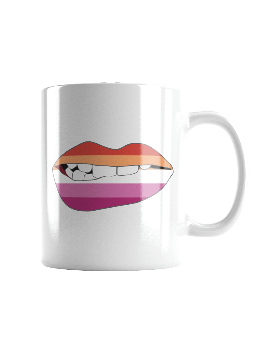 Lesbian Pride Flag Biting Lips Mug product image (1)