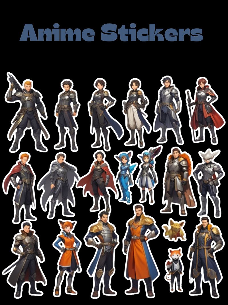 anime sticker sheet