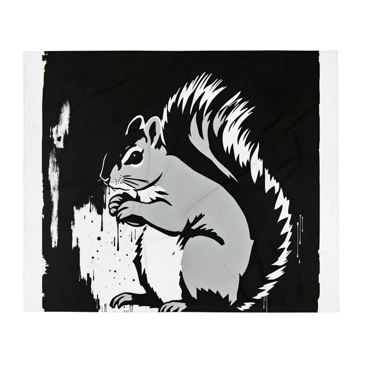 Squirrel Sketch Throw Blanket product image (1)