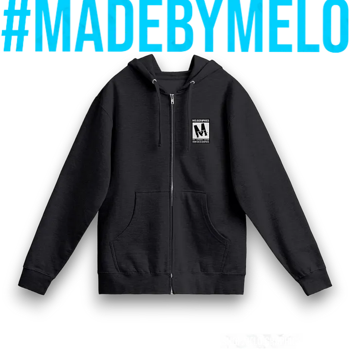 #MeloCrew Vibes: Duotone - Premium Zip Hoodie | #MadeByMELO product image (2)