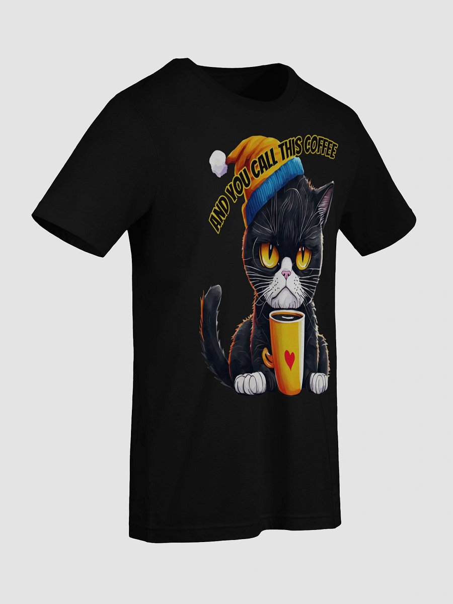Mad Cat You Call This Coffee Expressive Cat Beanie T-Shirt product image (18)