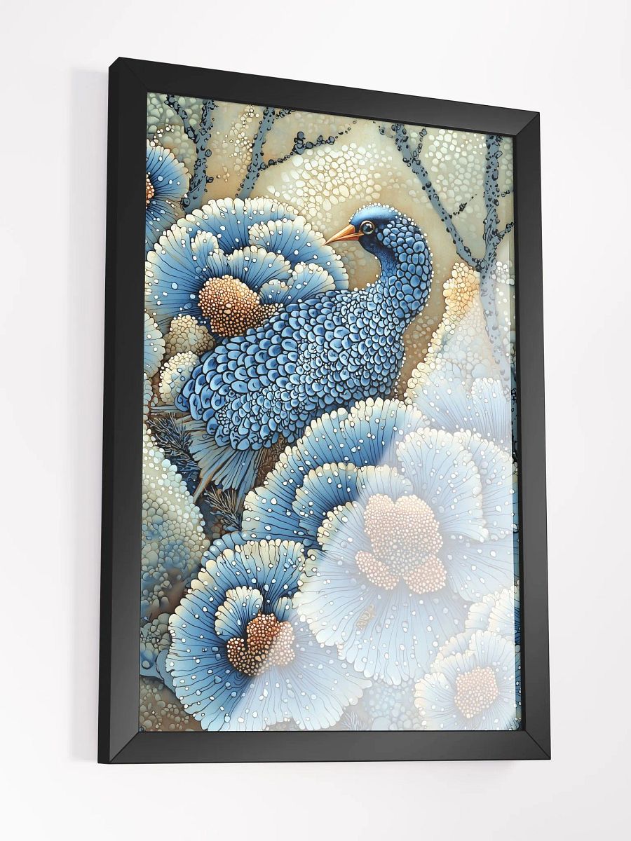 Azure Serenity: Fantasy Poster of a Mystical Forest Bird product image (3)