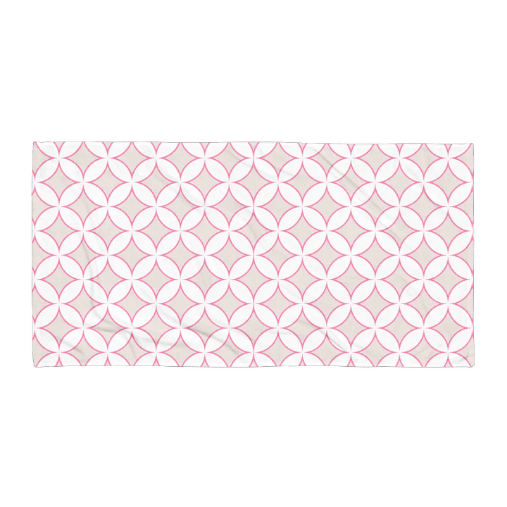 HAMPTONS CHIC PINK CIRCLES TOWEL - Chices Badetuch mit maritimem Muster product image (2)