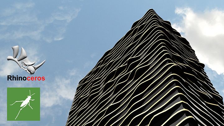Liquid Architecture Parametric Tower Facade Design Grasshopper Rhino Files Download product image (2)