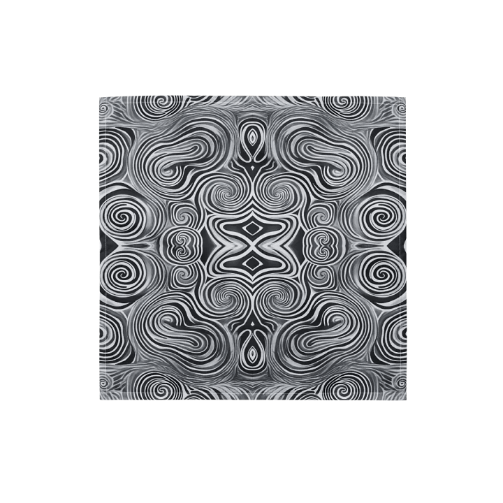 Funky Black and White Noir Liquid Tie-Dye Bandana product image (2)
