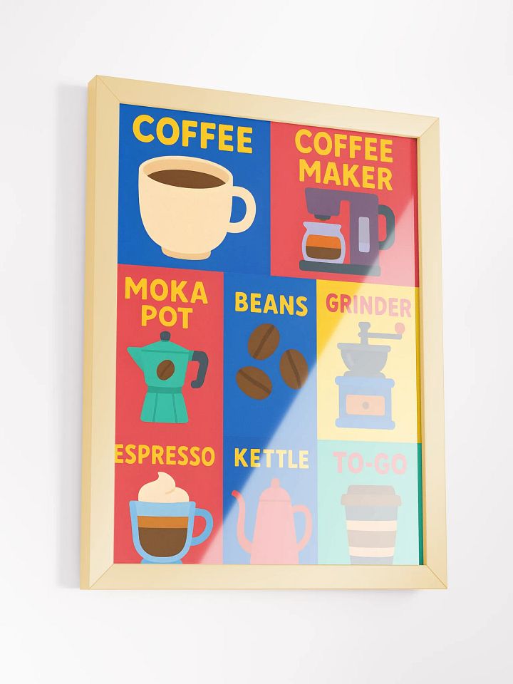 Coffee Lover's Illustrated Framed Poster product image (2)