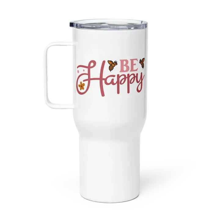 Bee Happy Stainless Steel Travel Mug product image (1)