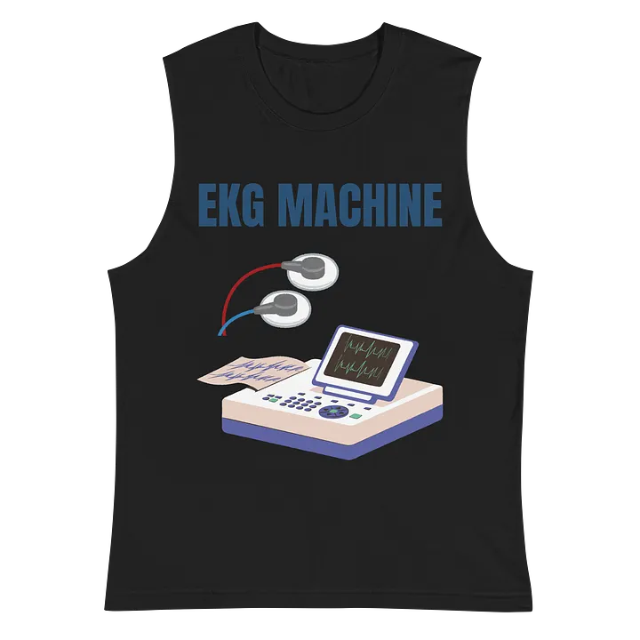 Ekg Machine, Heartbeat Rhythms Muscle Tank product image (3)