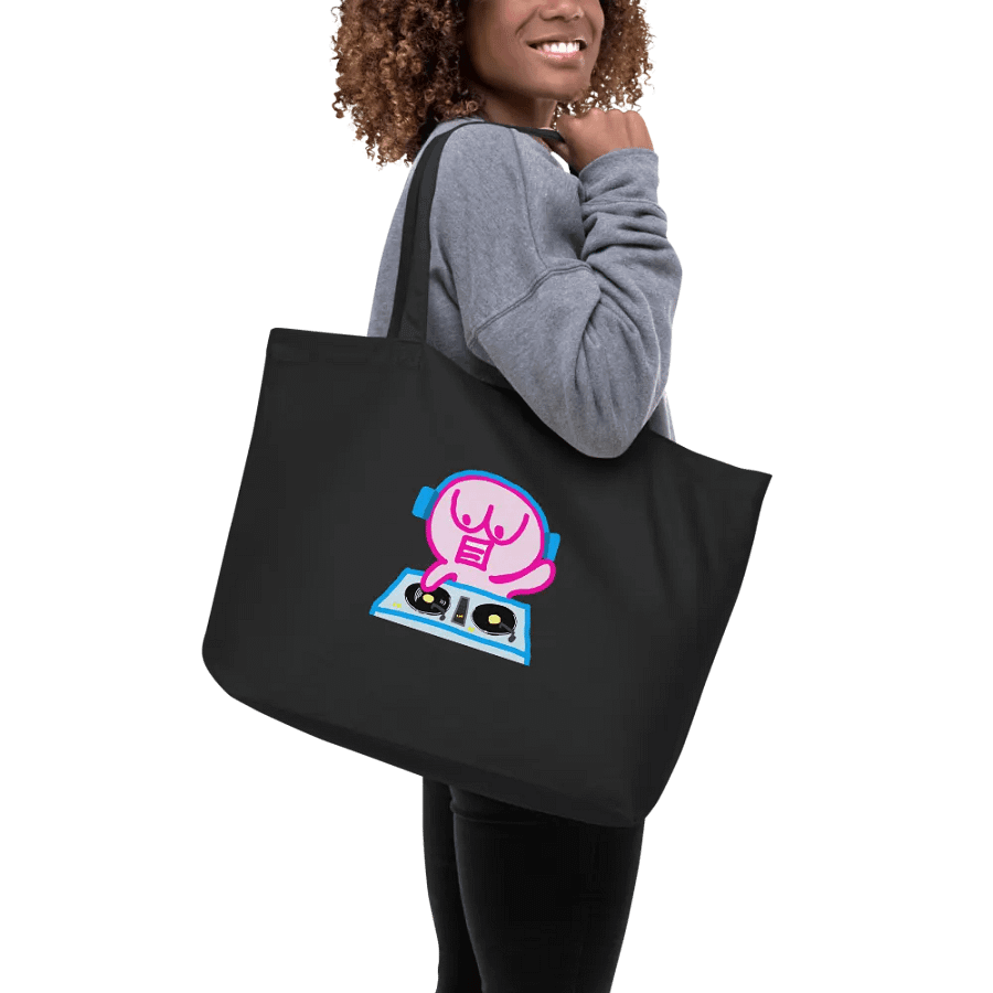 Tote Bag: LEO logo (front) and Let's DJ ( back) product image (15)