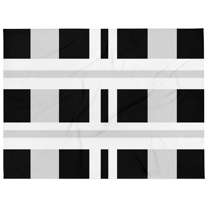 Black And Gray Squares With White Stripes Throw Blanket product image (1)