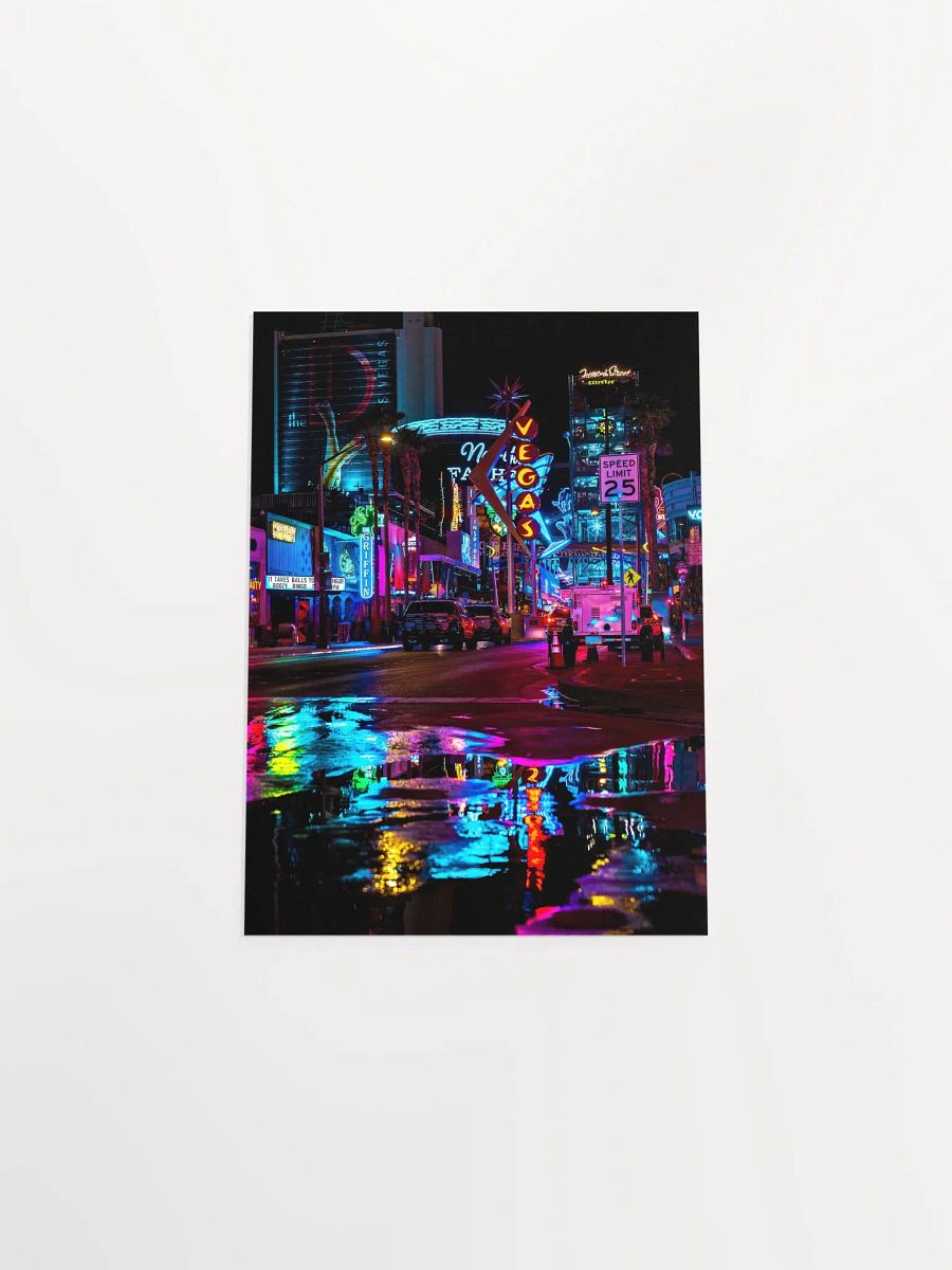 Neon night city: Las Vegas (synthwave/vaporwave/retrowave/cyberpunk) — aesthetic poster product image (9)