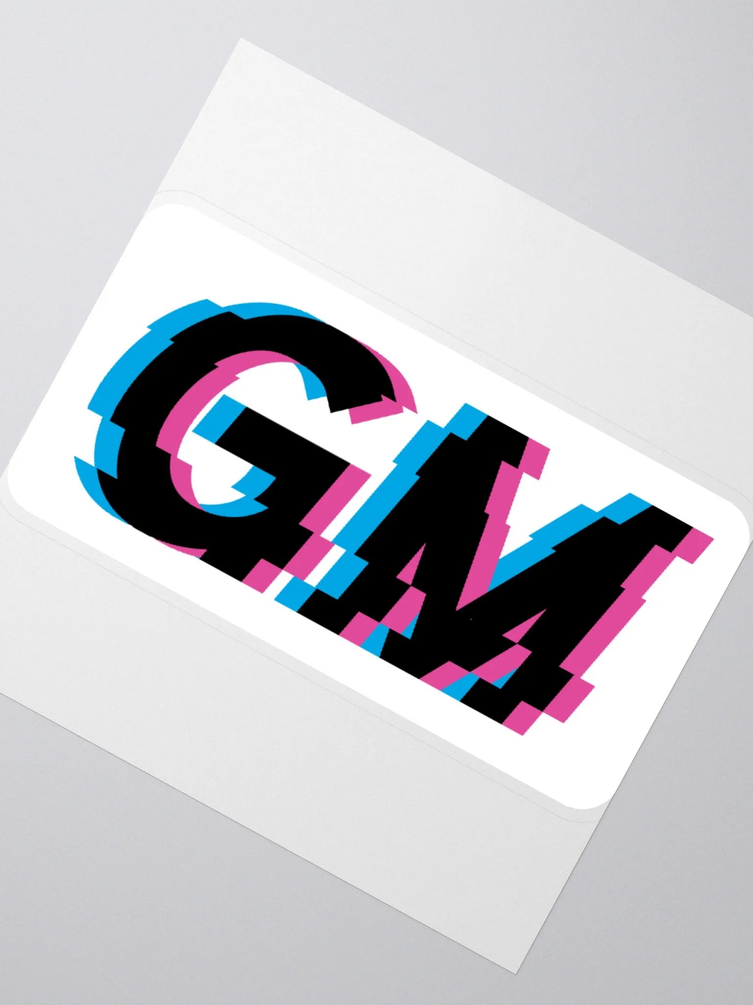 White GM Sticker product image (2)