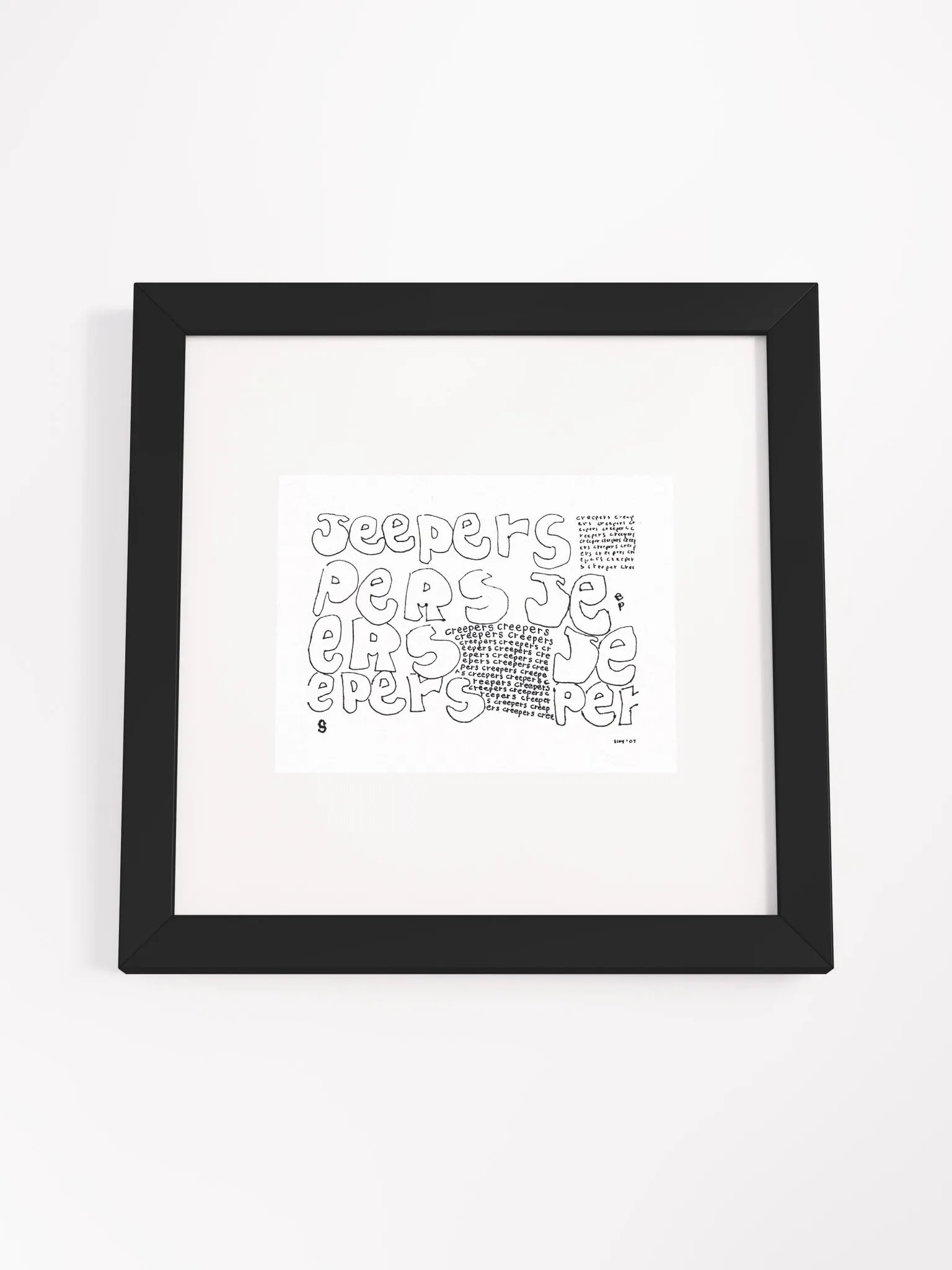 jeepers creepers Panel Card Print Framed product image (3)