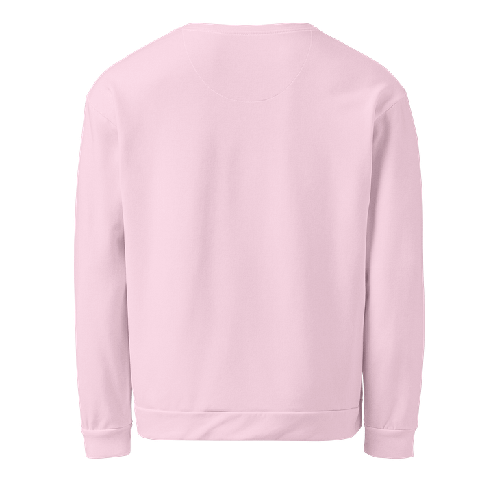 Baby Pink Solid Color Eco Friendly Unisex Sweatshirt product image (2)