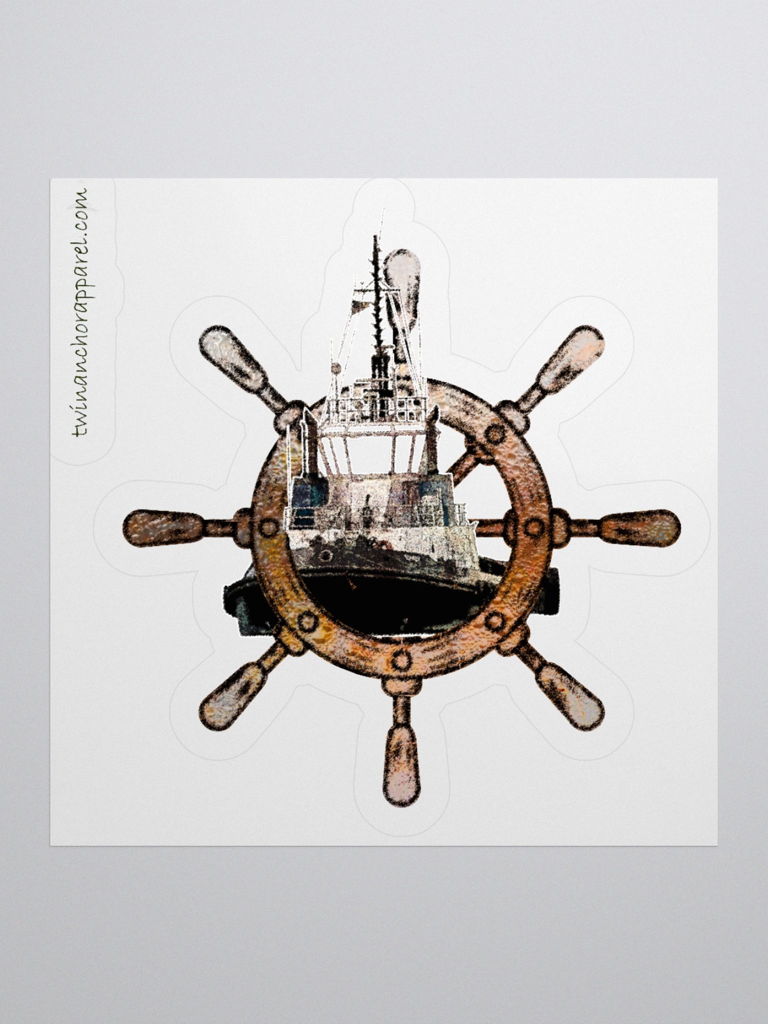 Ship Wheel & Tug Chief Kiss Cut Stickers product image (1)