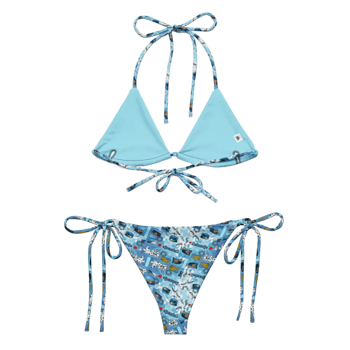 Sea design Dalmacija summer - (photoshop by Dina R.) - Recycled String Bikini product image (2)