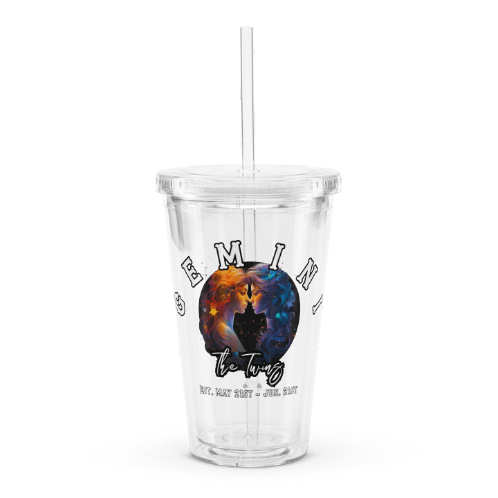 Gemini - Zodiac Double Wall Clear Plastic Tumbler product image (1)