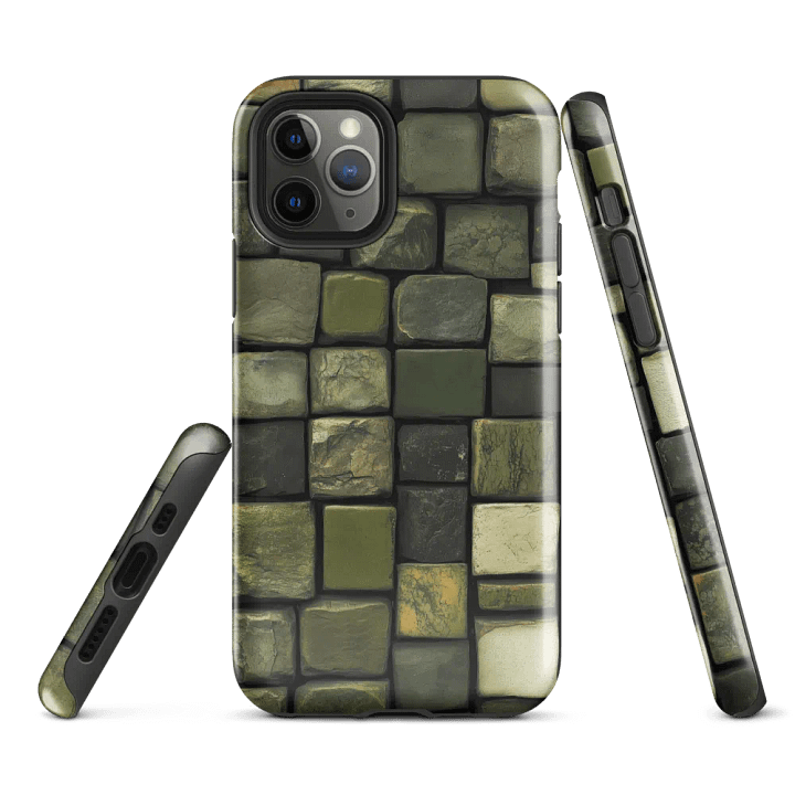 Olive Green Brick Mosaic - Tough Phone Case product image (1)