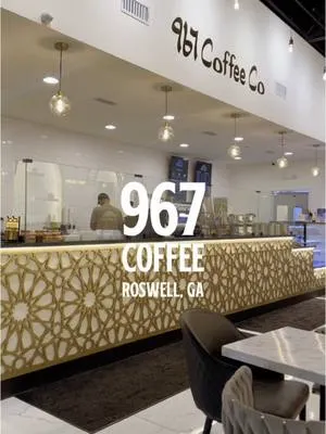 📍@967 coffee co - Roswell, GA. Inspired by Yemen’s rich coffee heritage, we gave 967 Coffee Co. a try. From the ambience to the coffee, everything came together perfectly. The smooth and bold coffee stood out, and the lotus tres leches cake was the cherry on top. #atlanta #atlantafood #atlantarestaurants #atlantageorgia #atlfood #cafe #coffee #exploregeorgia #hiddengems #exploreatl #foryoupage 