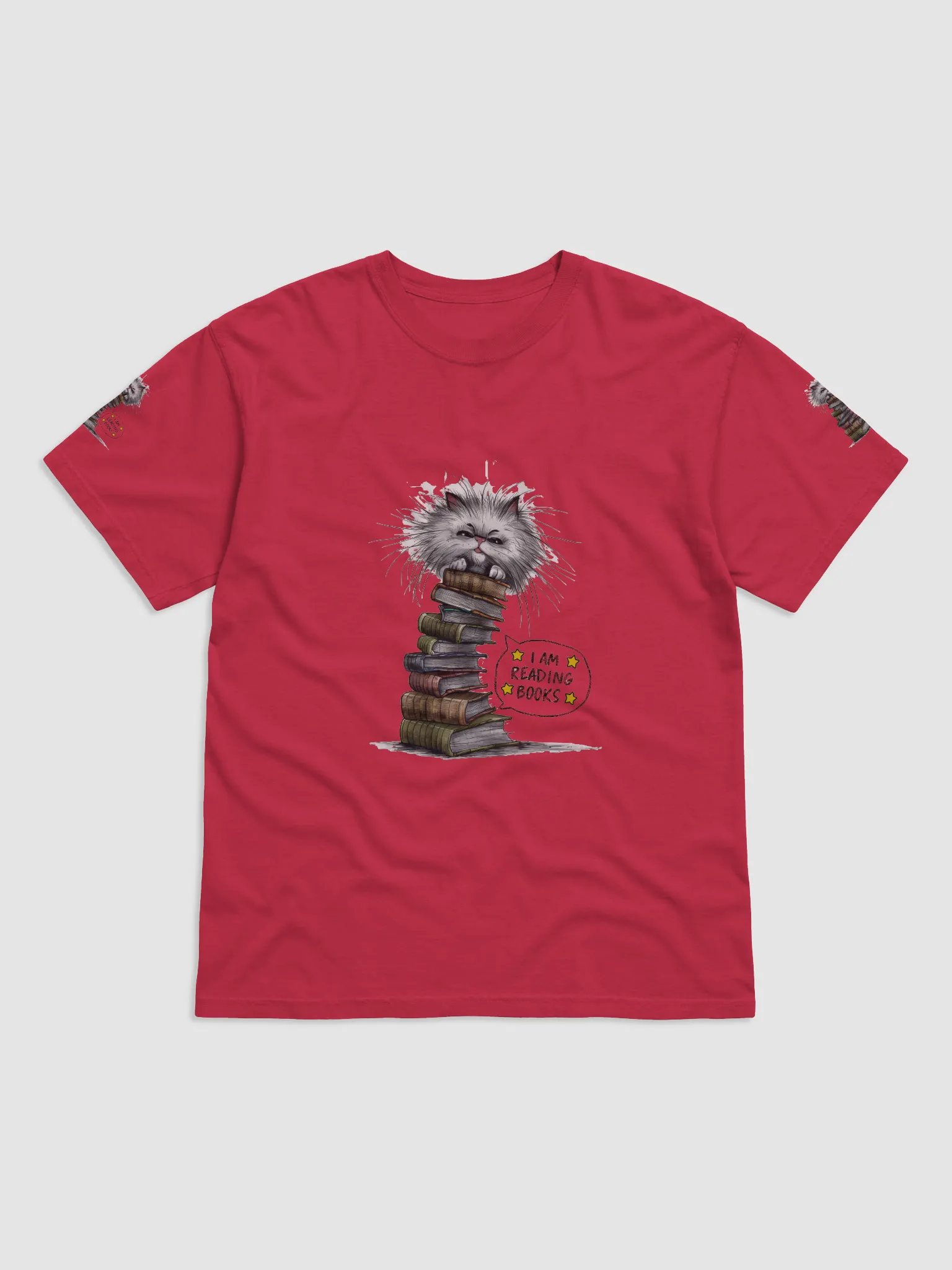 Bookworm Cat Comfort Tee product image (1)