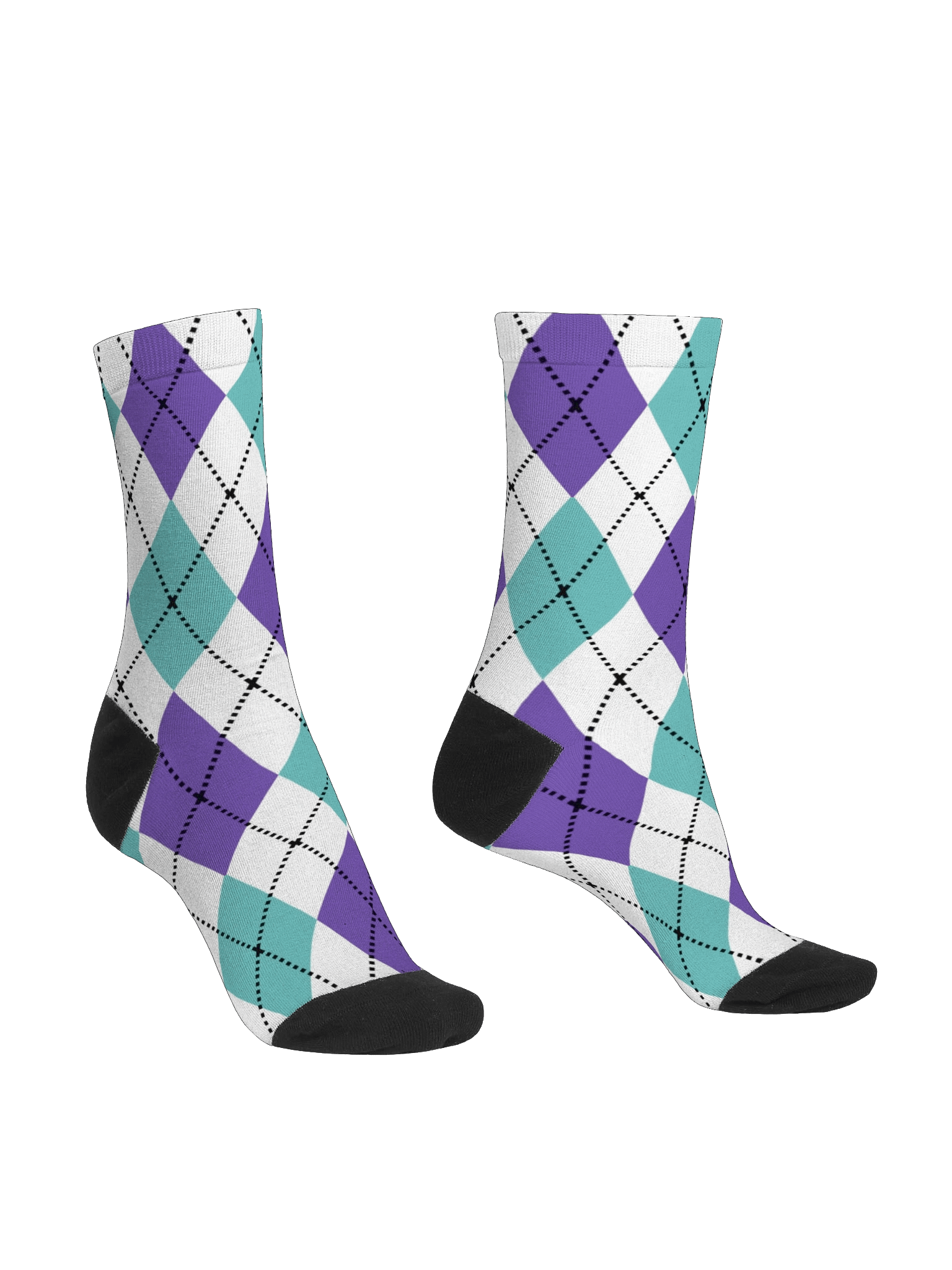 White Argyle Socks product image (3)