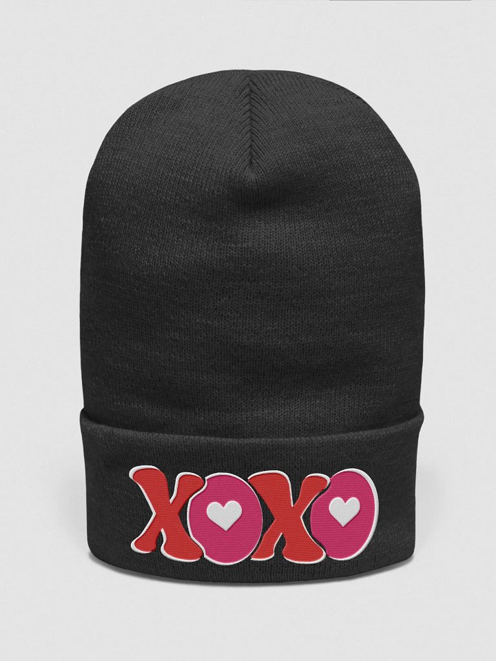 XOXO Embroidered Cuffed Beanie product image (1)