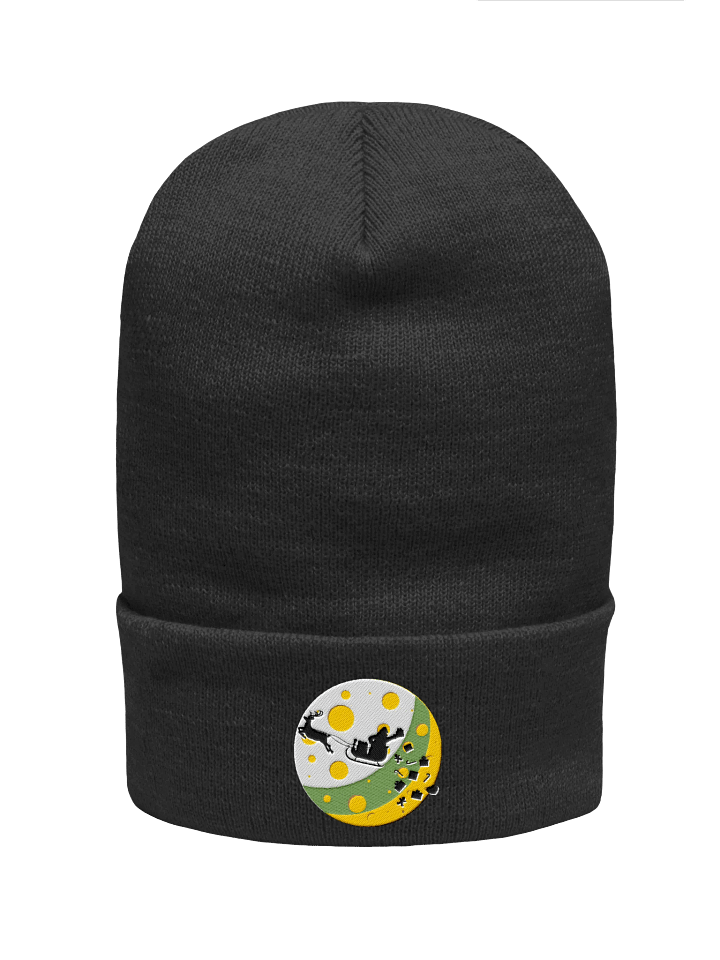 Santa Sledding Silhouette Beanie product image (4)