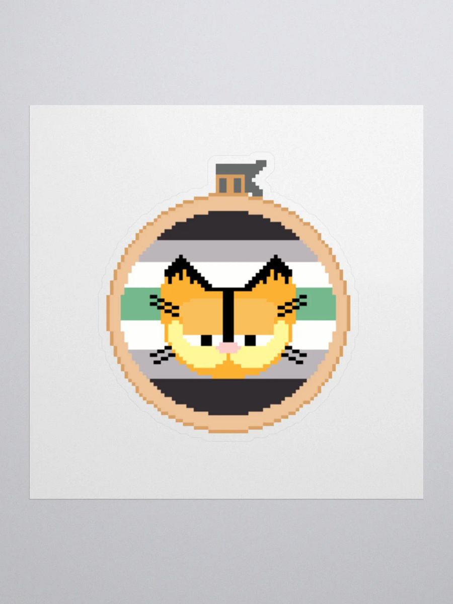 Garfield cross stitch sticker (agender) product image (1)