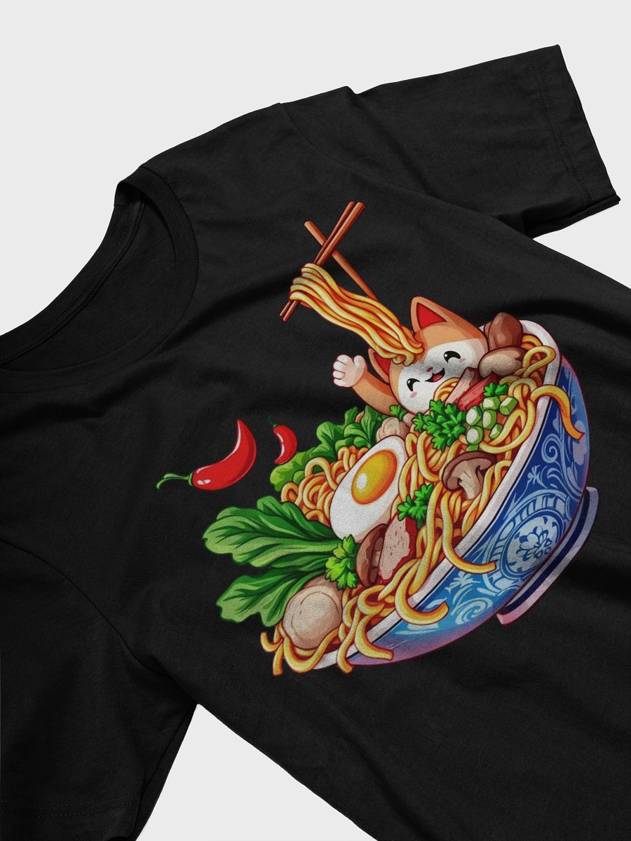 Whimsical Ramen Cat T-Shirt product image (4)
