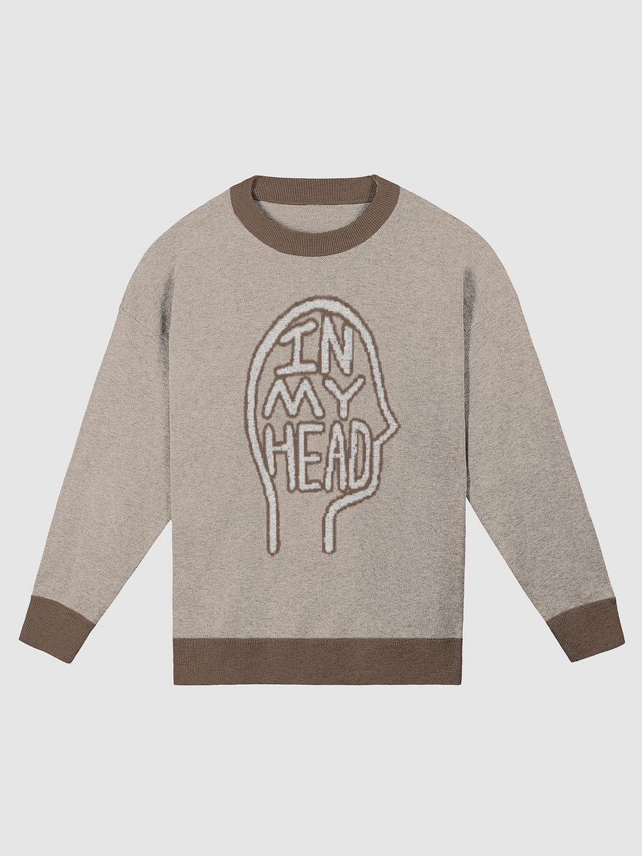 In My Head (lg. lined design, tri-tone brown) knitwear relaxed crewneck product image (5)