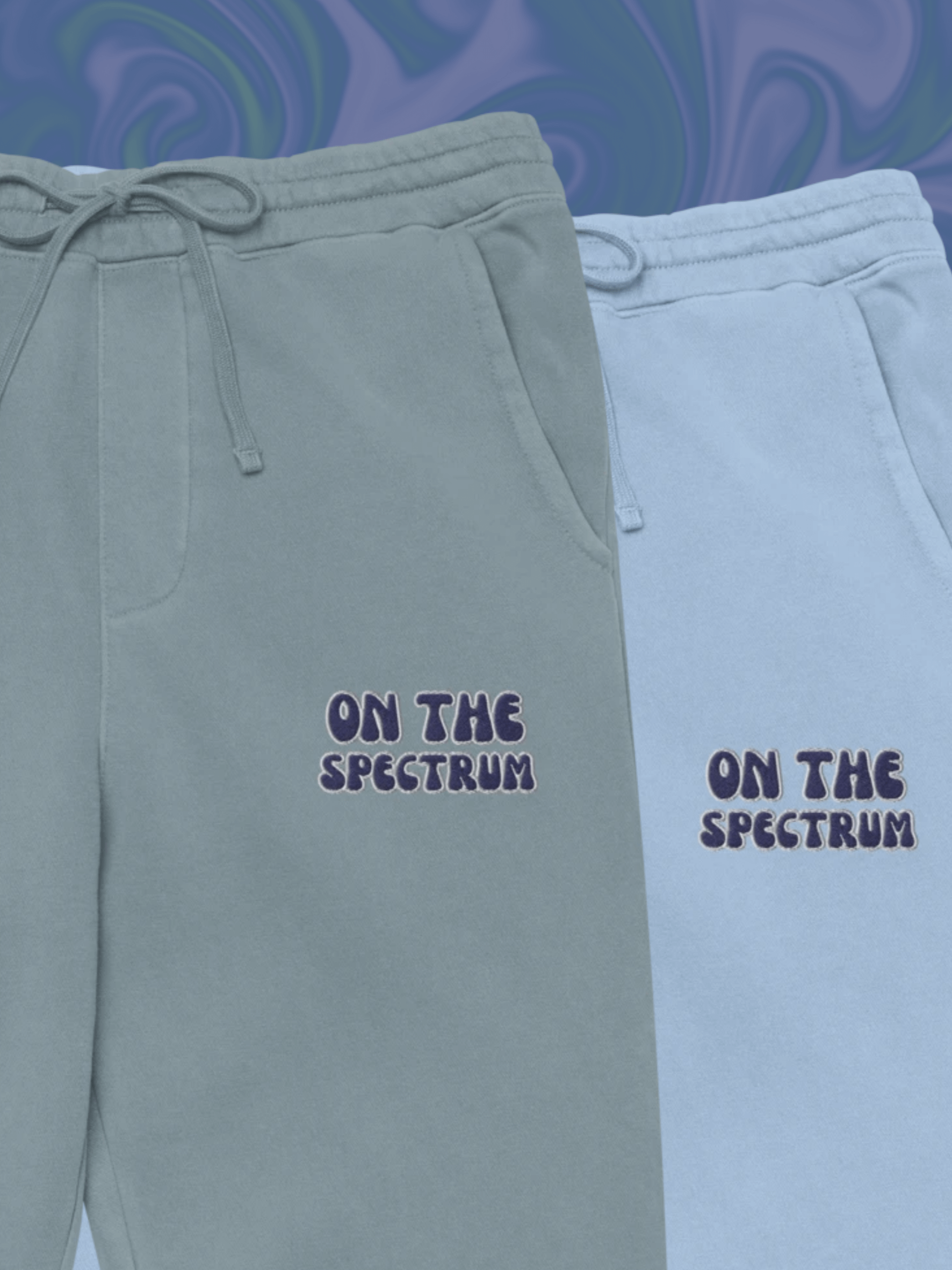 ON THE SPECTRUM (navy and white) pigment dyed sweatpants product image (5)