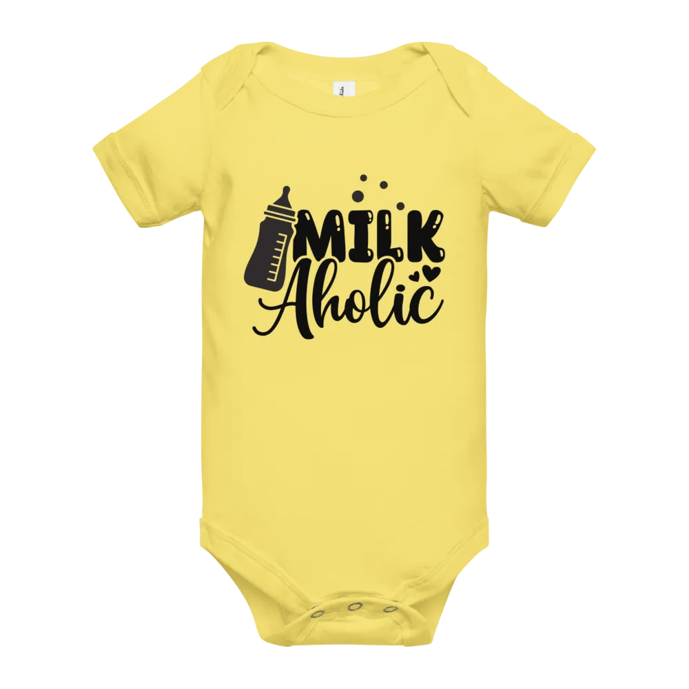 'Milk-Aholic' Short Sleeve Onesie product image (12)