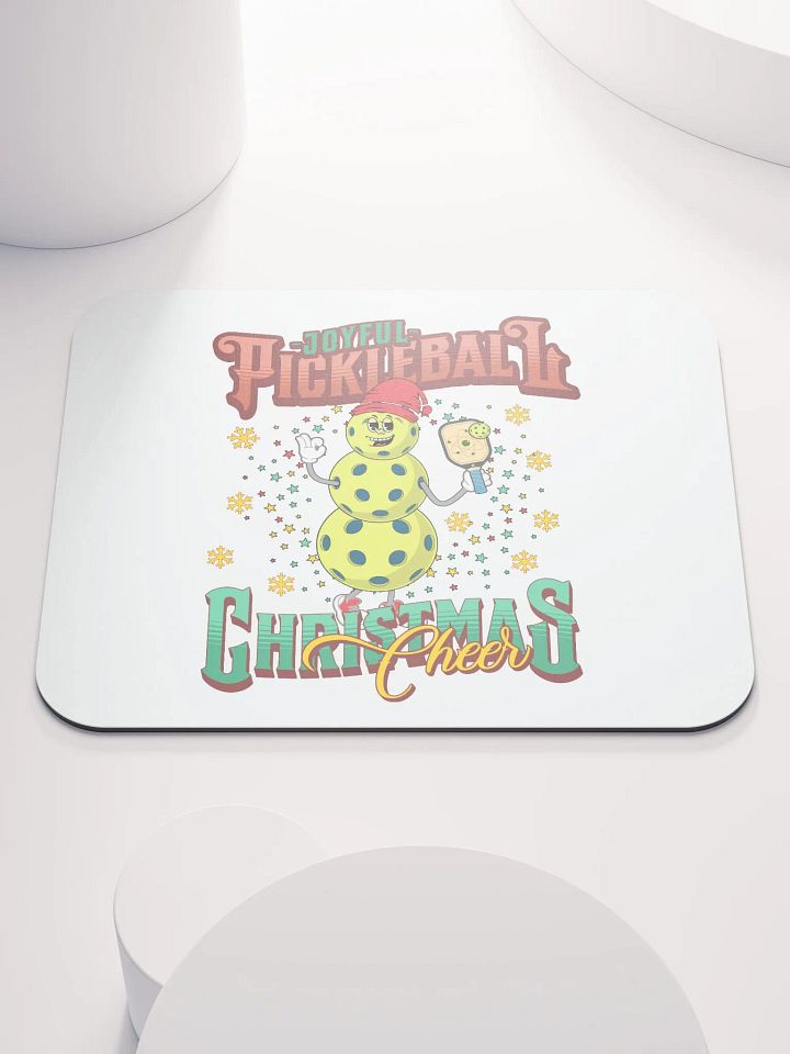 Joyful Pickleball Christmas Cheer Snowman Paddle Mouse Pad product image (1)