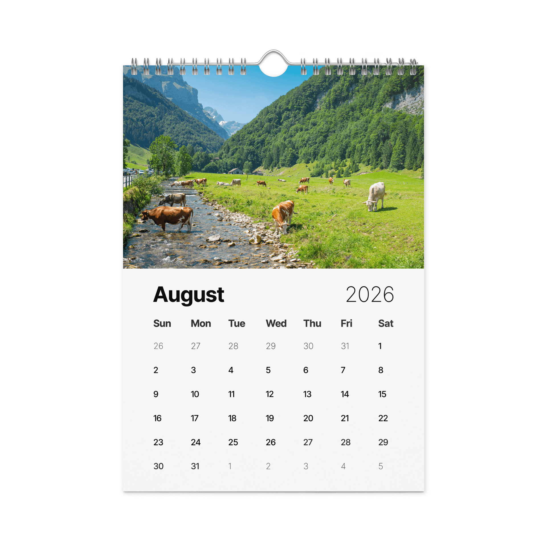 Swiss Cow Calendar 2026 product image (9)
