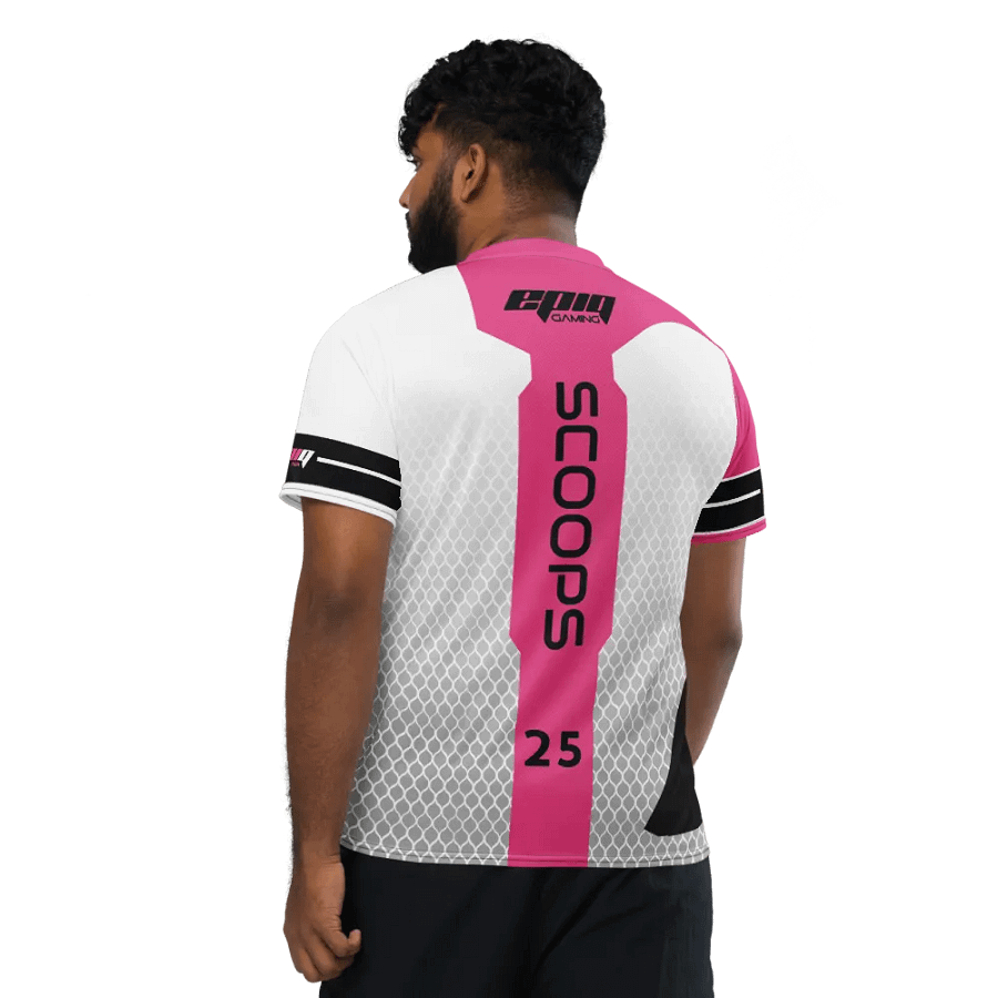 White "Scoops" Elite Pro Jersey - EpiQ Pink product image (3)
