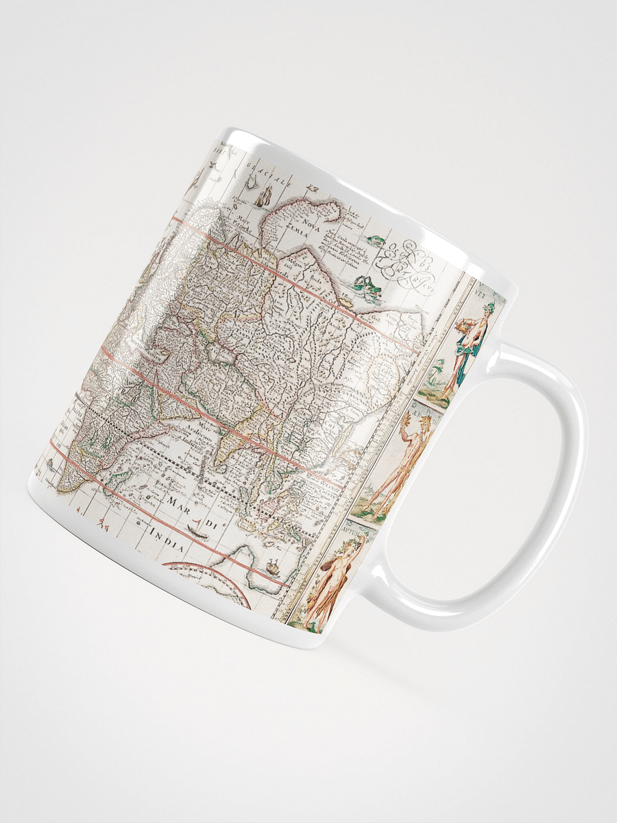 Vintage World Map White Glossy Mug product image (4)