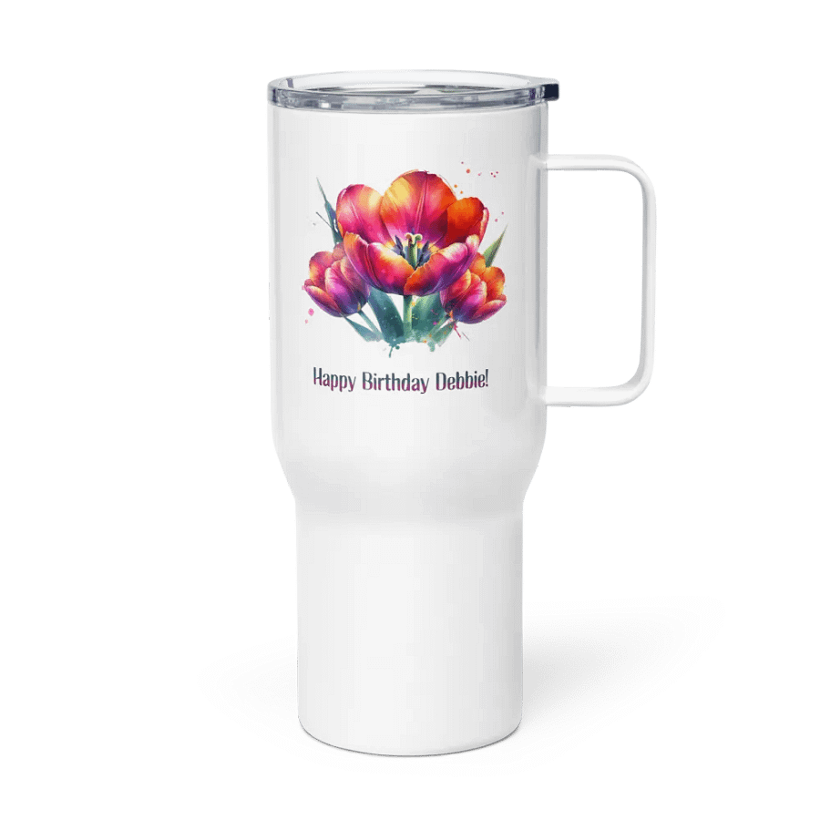 Happy Birthday Debbie Travel Mug With A Handle product image (4)