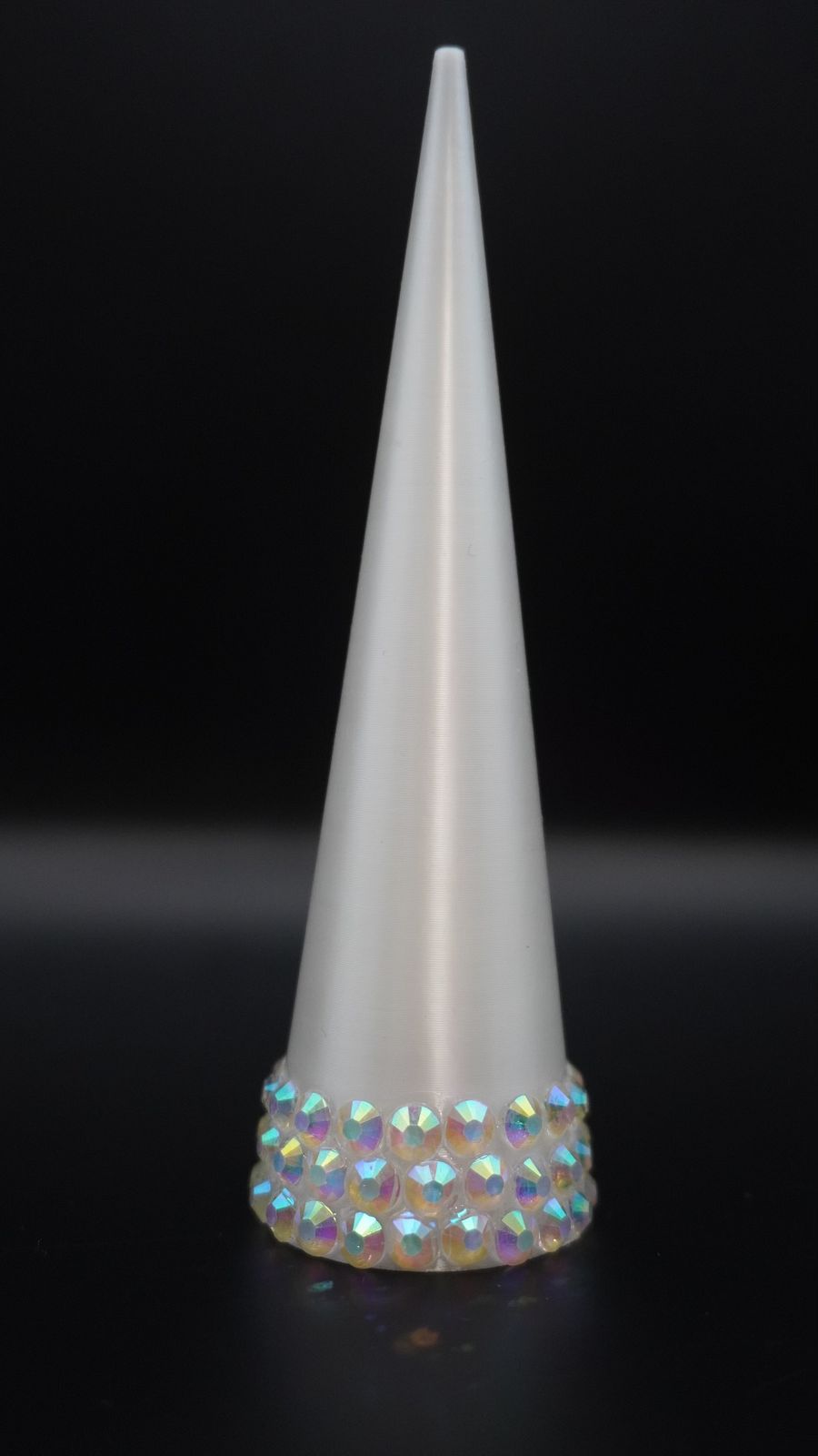 Pearl White 3d printed ring cones product image (1)